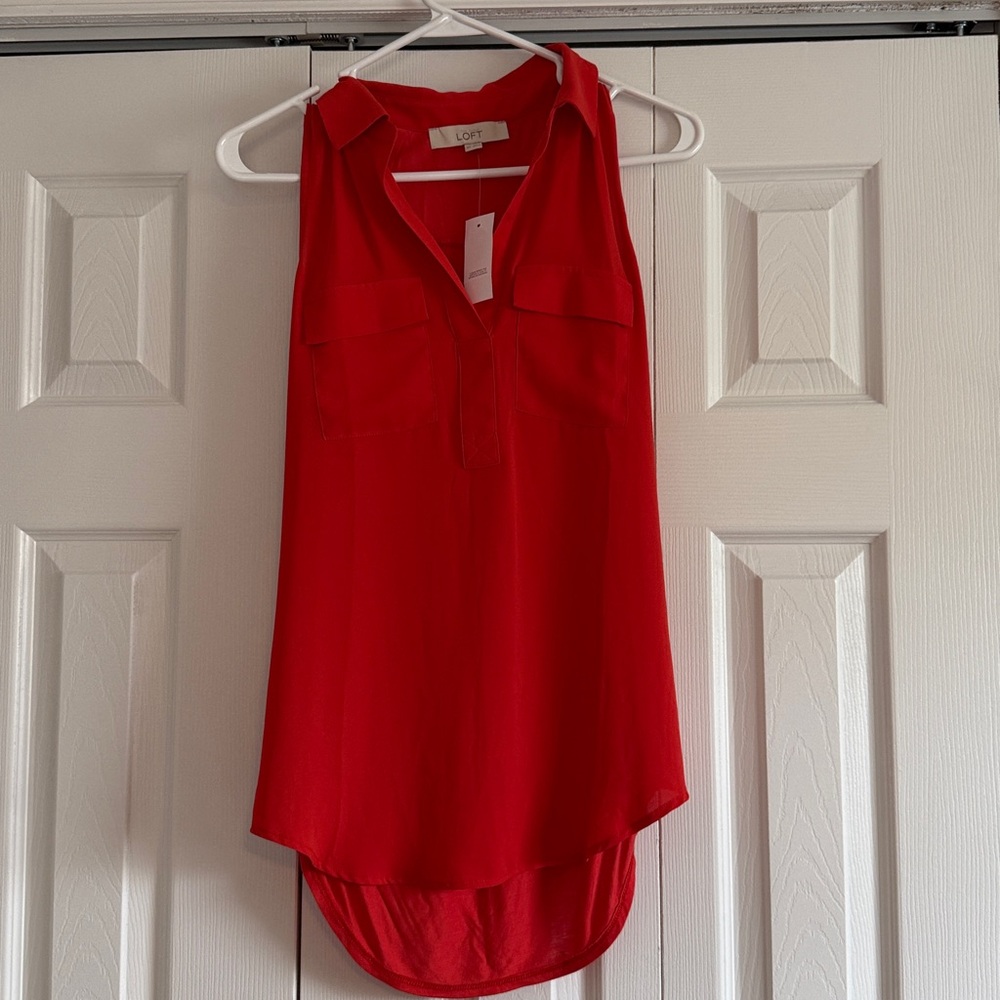 Ann Taylor Loft Vibrant orange Blouse